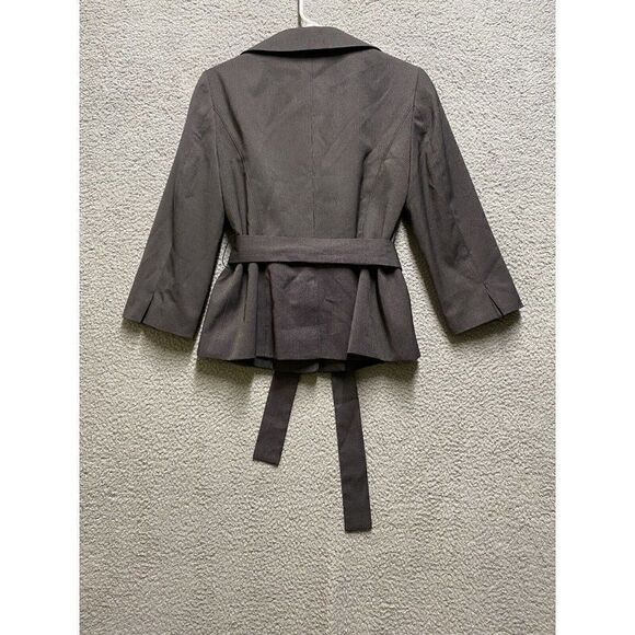 Ann Taylor Women's Gray Three Button Lined Blazer Jacket Size 6 - Picture 3 of 8